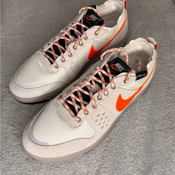 Nike Trail Sneakers Beige Orange Swoosh Cordura Outdoor Shoes Men’s 9.5 NWT - Picture 4 of 14